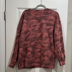 Vintage Lulu Lemon Camo Print Crewneck Sweatshirt